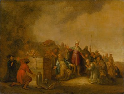 Elian uhri Carmel-vuorella, 1600-luku. tekijältä Jacob Willemsz de Wet the Elder