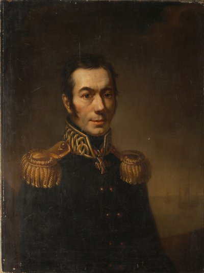 Muotokuva kirjailija Platon Yakovlevich Gamalejasta 1766-1817, 1821 tekijältä Jacob Zalessky