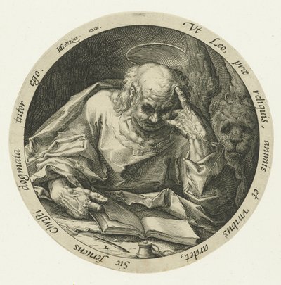 Evankelista Markus Neljä evankelistaa (sarjan nimi) tekijältä Jacob de Gheyn (II) (attributed to)