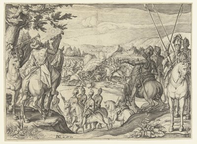 hevosurheilun taistelu Equestrian School (sarjan nimi) tekijältä Jacob de Gheyn (II) (workshop of)