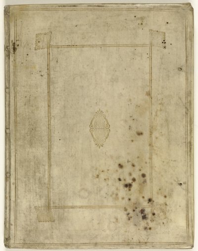 Albumi, jossa sarja käsinvärjättyjä printtejä Kristuksen kärsimyksestä Passion of Christ (sarjan nimi) tekijältä Jacob de Gheyn (II)