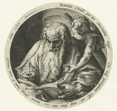 Evankelista Mattheus Neljä evankelistaa (sarjan nimi) tekijältä Jacob de Gheyn (II)