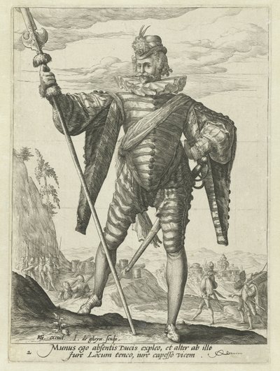 everstiluutnantti Upseerit ja sotilaat (sarjan nimi) tekijältä Jacob de Gheyn (II)
