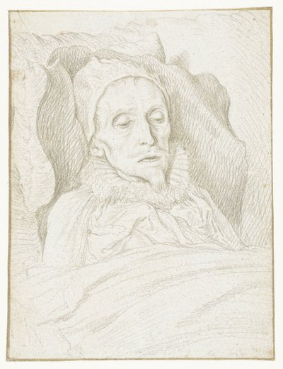 Muotokuva prinssi Mauricesta kuolinsängyssä tekijältä Jacob de Gheyn (II)