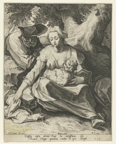 Lepää lennolla Egyptiin tekijältä Jacob de Gheyn (II)