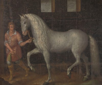 Espanjan sotahevonen Espanjalainen sotahevonen, jonka Lodewijk Gunther van Nassau vangitsi Itävallan arkkiherttua Albertilta Nieuwpoortin taistelussa ja esitettiin prinssi Mauritsille tekijältä Jacob de Gheyn (II)