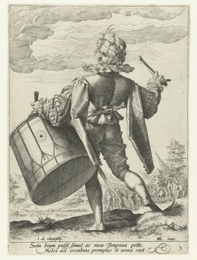 Rumpali Upseerit ja sotilaat (sarjan nimi) tekijältä Jacob de Gheyn (II)