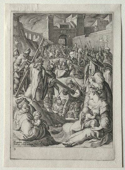 Passion Set:  Kristus kantaa ristiä tekijältä Jacob de Gheyn II