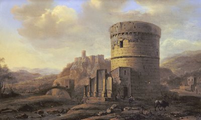 Roomalainen maisema: Cecilia Metellan hauta tekijältä Jacob de Heusch