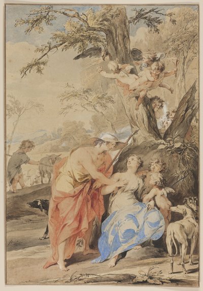 Jupiter ja Mnemosyne, 1733 tekijältä Jacob de Wit