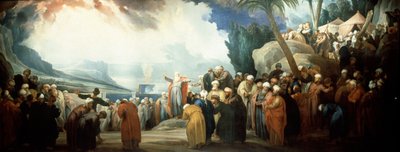 Mooses valitsee seitsemänkymmenen vanhimman neuvoston. tekijältä Jacob de Wit