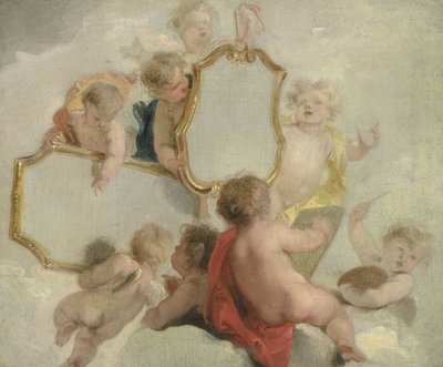 Putti peilien kanssa tekijältä Jacob de Wit
