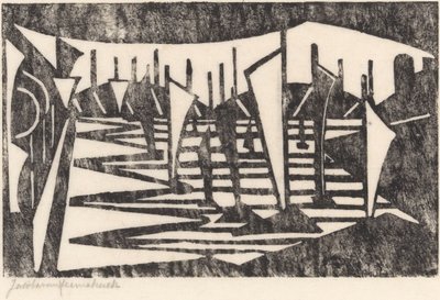 Koostumus (Veneet satamassa) tekijältä Jacoba van Heemskerck (signed by artist)