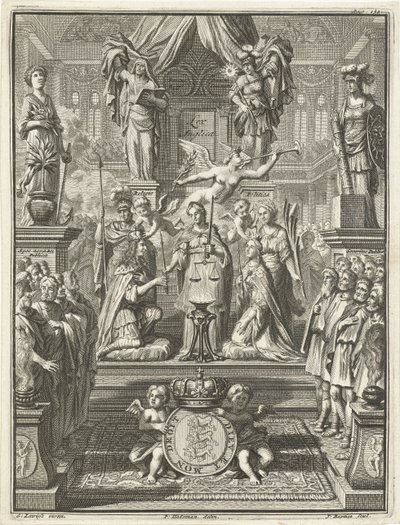 Vilhelm III:n ja Mary Stuartin kruunaus, 1689 tekijältä Jacobus Baptist