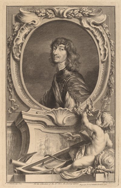 Algernon Percy, Northumberlandin jaarli tekijältä Jacobus Houbraken after Sir Anthony van Dyck