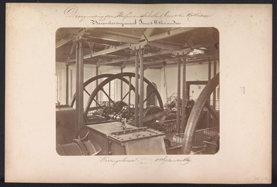 Bovenstoomin pumppuasema Prins Alexander / Kralingscheveer 18. syyskuuta 1869 (otsikko esineessä) Järvien talteenotto Schielandissa Rotterdamin itäpuolella (sarjan nimi esineessä) tekijältä Jacobus van Gorkom jr.