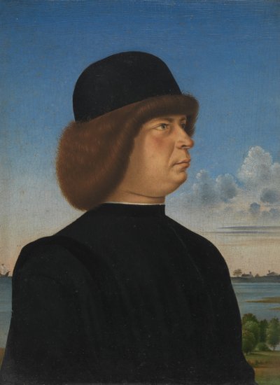Alvise Contarinin muotokuva, kohti A Tethered Roebuckia, n. 1485-95. tekijältä Jacometto Veneziano