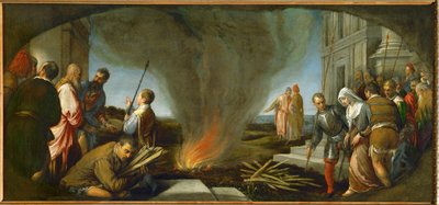 Tamar viedään roviolle tekijältä Jacopo (1510-92) Bassano