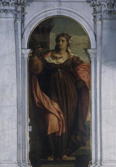 St. Barbara (osa triptyykistä) tekijältä Jacopo (c.1480 1528) Palma