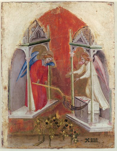 The Celestial Harvest (tempera paneelissa) tekijältä Jacopo Alberegno