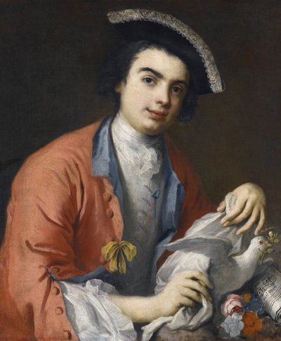 Muotokuva Carlo Broschi dit Farinelli, chanteur contralto et soprano, castrat italia - Muotokuva Carlo Broschista (1705-1782), joka tunnetaan nimellä Farinelli par Amigoni, Jacopo (1675-1752). Öljy kankaalle, koko: 76x63,5 - Yksityiskokoelma tekijältä Jacopo Amigoni