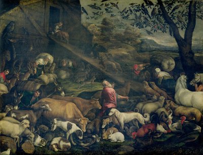 Arkkiin saapuvat eläimet tekijältä Jacopo Bassano