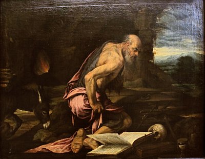Katuva pyhä Hieronymus tekijältä Jacopo Bassano