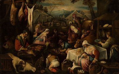 Markkinakohtaus tekijältä Jacopo Bassano