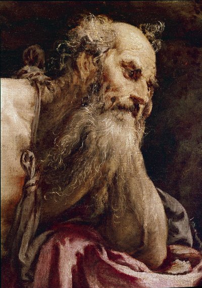 Pyhä Hieronymus meditaatiossa tekijältä Jacopo Bassano