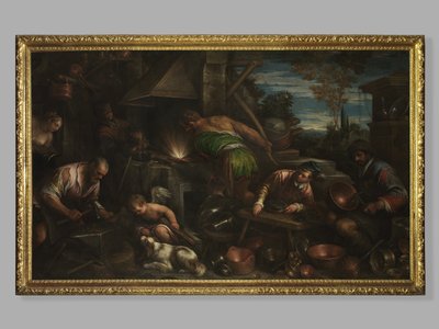 Vulcanin paja, n. 1580-1584 tekijältä Jacopo Bassano