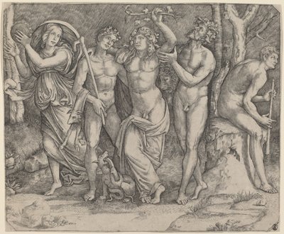 Bacchus ja hänen palvelijansa tekijältä Jacopo Francia