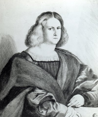 Muotokuva nuoresta miehestä, Wenceslaus Hollar, 1650. tekijältä Jacopo Palma
