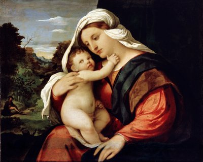 "Neitsyt ja lapsi", 1515-1516. tekijältä Jacopo Palma il Vecchio