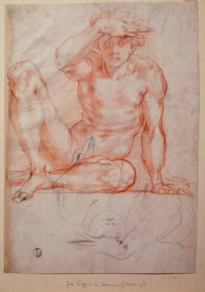 Alaston mies - Piirustus tekijältä Jacopo Pontormo
