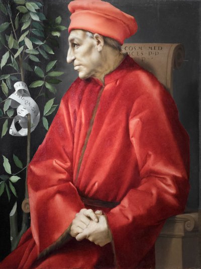 Cosimo vanhin de Medicin muotokuva tekijältä Jacopo Pontormo