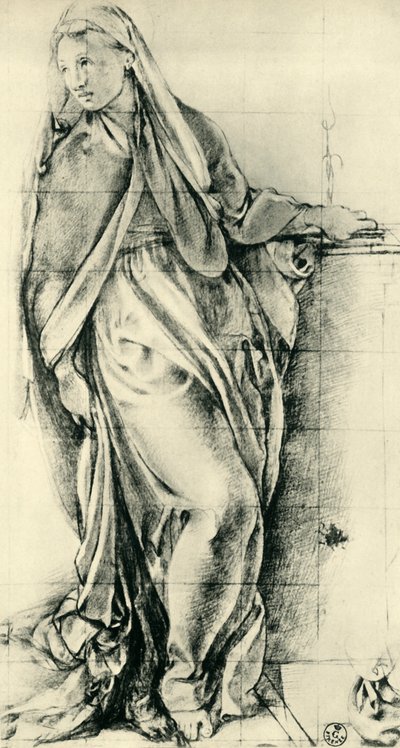 Luonnos Neitsyt Mariasta ilmestykselle, 1500-luvun puoliväli, 1943. tekijältä Jacopo Pontormo