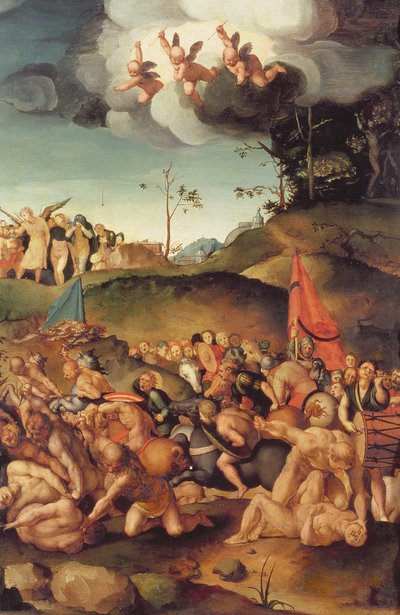 Kymmenentuhannen marttyyrikuolema, 1529-30 (paneeli) tekijältä Jacopo Pontormo