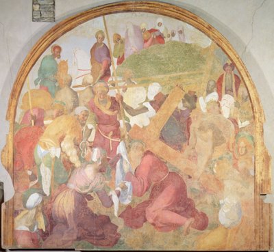Tie Golgatalle, lunette Passion-frescosyklistä tekijältä Jacopo Pontormo