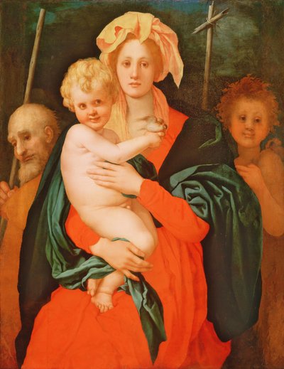Neitsyt ja lapsi Pyhän Joosefin ja Johannes Kastajan kanssa tekijältä Jacopo Pontormo