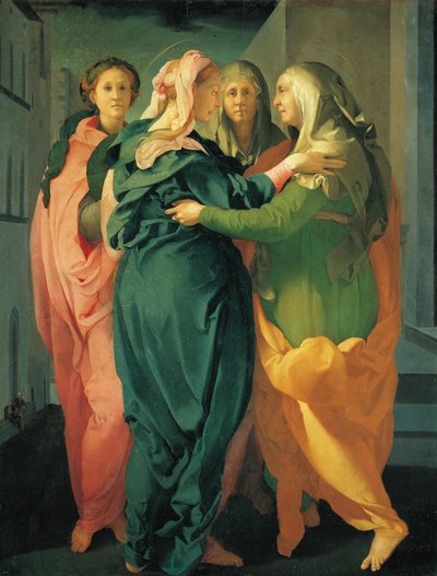 Vierailu, c. 1530 (fresko) tekijältä Jacopo Pontormo