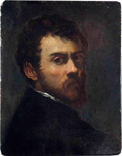 ""Omakuva nuorena miehenä"" (Omakuva nuorena miehenä) Jacopo Tintoretton maalaus sanoi Tintoretto (1518-1594) - 1548 - Öljy puulle Koko 45,7x36,8 cm Victoria and Albert Museum tekijältä Jacopo Robusti Tintoretto