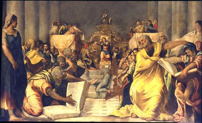 Kristus lääkäreiden joukossa tekijältä Jacopo Robusti Tintoretto