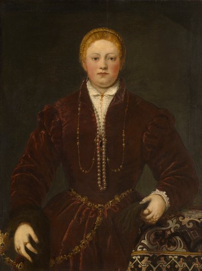 Nuoren naisen muotokuva, noin 1555. tekijältä Jacopo Robusti Tintoretto