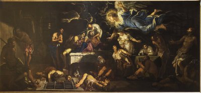 Saint Rochh vankilassa Enkelin vieraana, 1567. tekijältä Jacopo Robusti Tintoretto