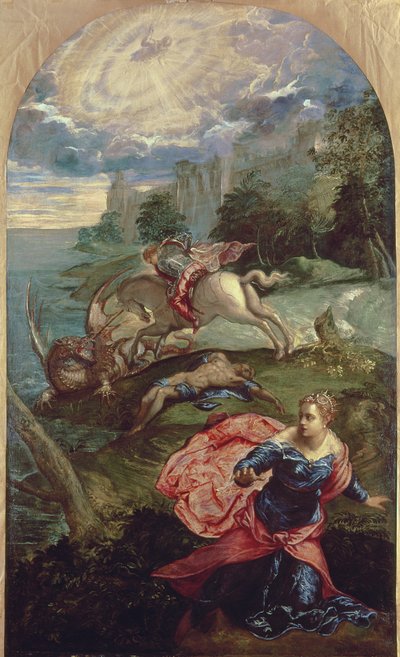 St. George and the Dragon tekijältä Jacopo Robusti Tintoretto