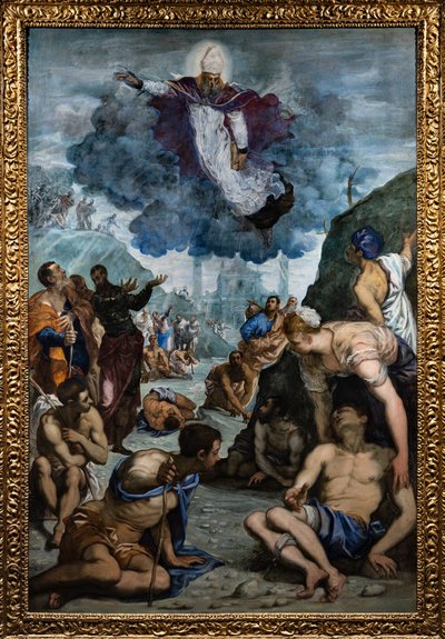 Pyhä Augustinus parantaa rammat tekijältä Jacopo Robusti Tintoretto