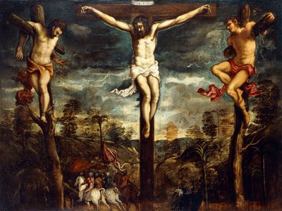Ristiinnaulitseminen, 1554-55 tekijältä Jacopo Robusti Tintoretto