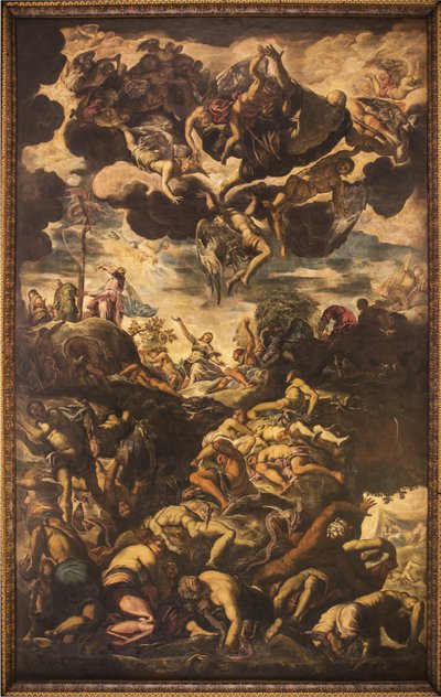 Pölynkäärmeen pystytys, 1576. tekijältä Jacopo Robusti Tintoretto