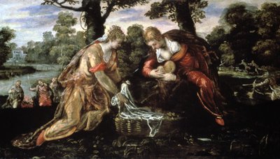 Mooseksen löytö, 1500-luku tekijältä Jacopo Robusti Tintoretto
