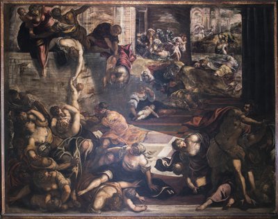 Viattomien verilöyly, 1582-1585. tekijältä Jacopo Robusti Tintoretto